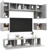 vidaXL 8-tlg. TV-Schrank-Set Betongrau Holzwerkstoff 3079111 Bild 3