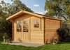 Alpholz Garten- und Gerätehaus Roger Gartenhaus aus Holz in Pinie Holzhaus mit 34 mm Wandstärke Blockbohlenhaus mit Montagematerial Bild 1