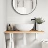 vidaXL Waschbeckenregal Wandmontage Stahl und Akazienholz 3302786 Bild 3