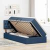 vidaXL Aufbewahrungsbett mit Matratze Blau 90 x 190 cm Holzwerkstoff 3370544 Bild 4