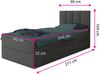 Boxspringbett Star Mini mit Bettkasten, Bonell-Matratze und Topper - Einzelbett mit Matratzentopper, Polsterbett, Bett, Schlafzimmer, Jugendzimmer (Grün (Kronos 19), 90 x 200 cm) Bild 4