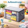 BigDean Aufbewahrungsbox 6 Stück Aufbewahrungstaschen 90L mit Sichtfenster (Set, 6 St, Aufbewahrungstaschen), Atmungsaktives Vlies-Geweb, Stabiler Zwei-Wege-Reißverschluss Bild 2