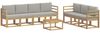 vidaXL Outdoor-Sofagarnitur 8 pcs Weiß und Hellgrau 59 x 59 x 37 cm 3387335 Bild 2