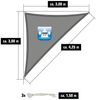 3x3x4,2m UV Sonnensegel Sonnenschutz Atmungsaktiv Grau Bild 4