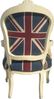 Casa Padrino Barock Salon Stuhl Union Jack Design / Creme Bild 3