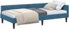 vidaXL Eckbettgestell mit Kopfteil Blau 80 cm x 200 cm Samt 42016133 Bild 2