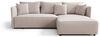 Ecksofa Schlafsofa EVORA Stoff Poso Altweiß Ottomane Rechts Bild 4