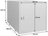 2er-Fahrradgarage HWC-P93, Fahrradunterstand Fahrradbox Bikebox, abschließbar verzinkter Stahl 123x113x208cm ~ anthrazit Bild 3