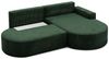 Ecksofa Schlafsofa Sofa GIRONA Stoff Poso Grün Ottomane Rechts Bild 3