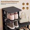 COSTWAY Schuhregal, schmal stapelbar vertikaler Schuhorganizer Kunststoff 24,5x27,5x76,5cm Bild 3
