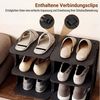 COSTWAY Schuhregal, schmal stapelbar vertikaler Schuhorganizer Kunststoff 24,5x27,5x76,5cm Bild 4