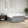 vidaXL Boxspringbett mit Matratze Hellgrau 140x200 cm Stoff 3285574 Bild 3
