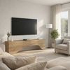moebel17 Lowboard moebel17 TV Lowboard 150 cm Travertin-Optik Stein Beige (Einzelmöbel, 1 St, Besteht aus 1 TV Lowboard), Pflegeleichte Oberfläche, Granitoptik Bild 3