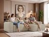 Ecksofa NEKSON L mit Schlaffunktion, L-förmiges Schlafsofa, DL-Mechanismus, mit Stauraum, Schlafsofa - Beige Cord Bild 3