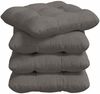 vidaXL Sitzkissen 4 pcs Hellgrau 45 x 45 cm Cordstoff 42015138 Bild 2