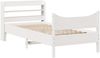 vidaXL Massivholzbett mit Kopfteil Weiß 75x190 cm Kiefer 3307069 Bild 2