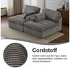 Leawin Sofa Cordsofa 2-Sitzer mit Bettfunktion, modernes Schlafsofa für Wohnzimmer, Weicher Cordbezug, flexible Kombination & ideal für kleine Räume Bild 3