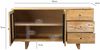 Design Sideboard Akazie Massivholz 150 cm mit 2 Türen & 3 Schubladen - Massive Holz Kommode mit geometrischer Front handgefertigt - Echtholz Anrichte Bild 4