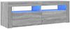 TV-Schrank, TV-Lowboard mit LED-Leuchten Grau Sonoma 120x35x40 cm Bild 2