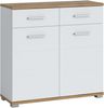Kommode Halver / Hola, Holzwerkstoff, Weiß, Holzfarben, 90 x 88 x 34 cm Bild 4
