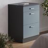 Küchenschrank für Dachschrägen R-Line Blau-Grau 60 cm ohne Schräge mit 3 Schubladen Vicco Bild 4