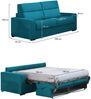 Dmora 2-Sitzer Schlafsofa Sonico, Schlafsofa fürs Wohnzimmer, gepolstert, abnehmbar, 100 % Made in Italy-Qualität, 200x95 h100 cm, Hellblau Bild 3