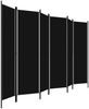vidaXL 6-tlg. Raumteiler Schwarz 300x180 cm 320730 Bild 3
