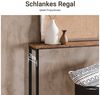 SoBuy Konsolentisch FSB19, Sofatisch schmal, Beistelltisch Flurtisch, Breite 120 cm, Dekotisch Sideboard schmal, Wohnzimmer Flur, vintage Bild 3