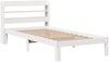 vidaXL Bettgestell mit Kopfteil ohne Matratze Weiß 75x190 cm 3306773 Bild 3