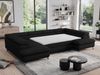 Mks Möbel 'Pedro U-Form' Ecksofa mit Schlaffunktion und verstellbaren Kopfstützen, Schwarz, Boucle, mit Topper Bild 5