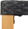 vidaXL Gartenbank 120 cm Schwarz Poly Rattan und Massivholz Akazie 46488 Bild 4