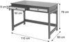Schreibtisch HWC-O36, Bürotisch Laptoptisch Arbeitstisch, Schublade 78x110x60cm Holz ~ helltaupe Bild 3