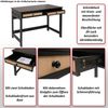 Schreibtisch HWC-O36, Bürotisch Laptoptisch Arbeitstisch, Schublade 78x110x60cm Holz ~ helltaupe Bild 2