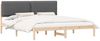vidaXL Bettgestell mit gepolstertem Kopfteil Dunkelgrau 180 x 200 cm 877820 Bild 2