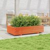 vidaXL Pflanzkübel Wachsbraun 110x60x26,5 cm Massivholz Kiefer 847350 Bild 3
