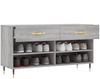 vidaXL Schuhbank Grau Sonoma 102x35x55 cm Holzwerkstoff 829722 Bild 4