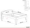 Holzbett (Fichte) "Rosi" 160 x 220 cm 58 cm mit Kopfteil Massivholzbett Bett Bild 5