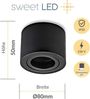 Sweet LED Aufbauleuchte flach & schwenkbar – Deckenspot Aluminium 230V, LED-Modul geeignet, schwenkbar, ohne Leuchtmittel, Aufbaustrahler LED, Aufbauspot, Deckenstrahler Bild 2
