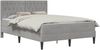 vidaXL Bettgestell mit Matratze Hellgrau 120 x 200 cm Samt 3415042 Bild 2