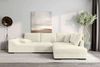 99rooms Terra Ecksofa Cordstoff POSO Creme Rechts ohne Schlaffunktion Bild 2
