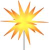 vidaXL LED-Weihnachtssterne 3 Stk. mit Erdspießen Faltbar Gelb 57 cm 3190446 Bild 5