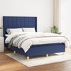 Polsterbett mit Matratze Stoff Blau 140x190 cm Bild 1