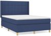 Polsterbett mit Matratze Stoff Blau 140x190 cm Bild 2