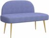 vidaXL Gepolsterte Bank mit Rückenlehne Jeans blau 110 x 60 x 76 cm 42040769 Bild 2