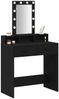 vidaXL Schminktisch mit Spiegel Schwarz 79 x 41 x 140 cm Holzwerkstoff 865164 Bild 3