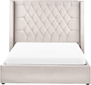 Bett mit Stauraum Samtstoff LUBBON 140 x 200 cm Taupe Bild 4