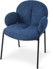 GOEURVANT 1235 Esszimmerstühle 6er-Set, Polsterstühle, Chenille - Blau Bild 4