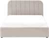 Bett mit Stauraum Chenillegewebe CHALLANS 140 x 200 cm Taupe Bild 5