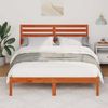 vidaXL Bettrahmen Wachsbraun 135 x 190 cm Massives Kiefernholz 872301 Bild 3