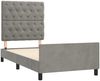 Einzelbettgestell Design für Erwachsene ohne Matratze Hellgrau 80x200 cm Samt d4967e Bild 4